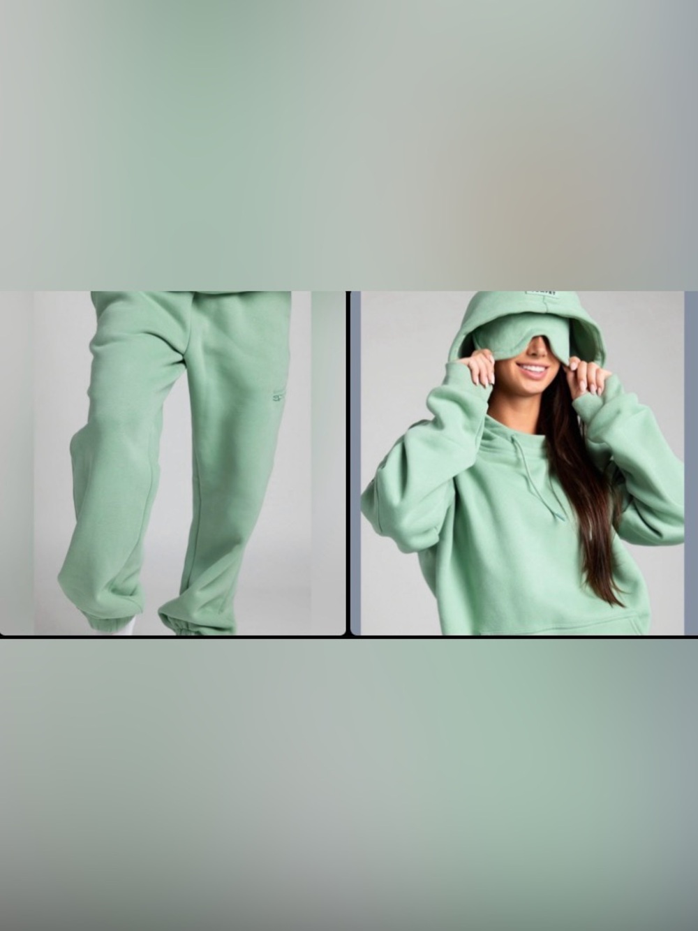 COMFRT Airplane Mode Travel Hoodie SET Aloe Built-In Eye Mask & JOGGERS